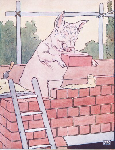 The Third Little Pig Built His House of Bricks by Leonard Leslie Brooke